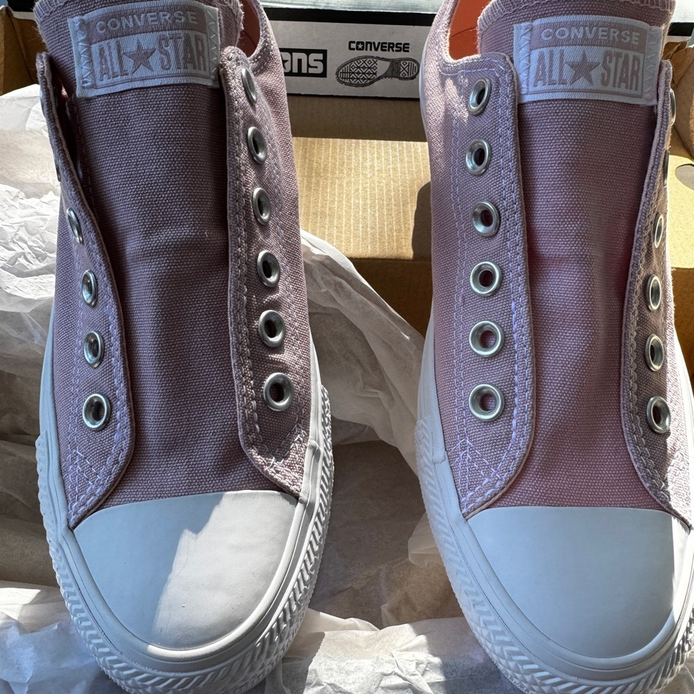 Converse Plum Chalk Slip-On Sneakers